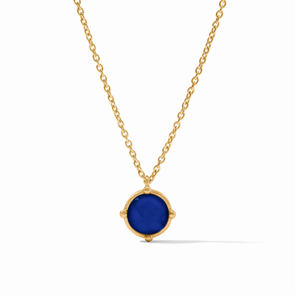 Julie Vos | Honeybee Solitaire Necklace - Iridescent Sapphire Blue