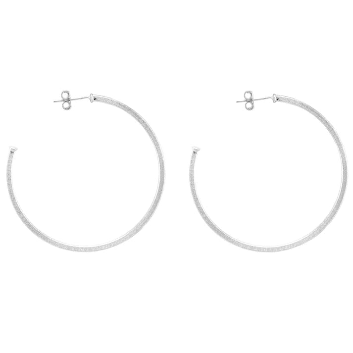 Sheila Fajl | Perfect Hoops - Brushed Silver Plated