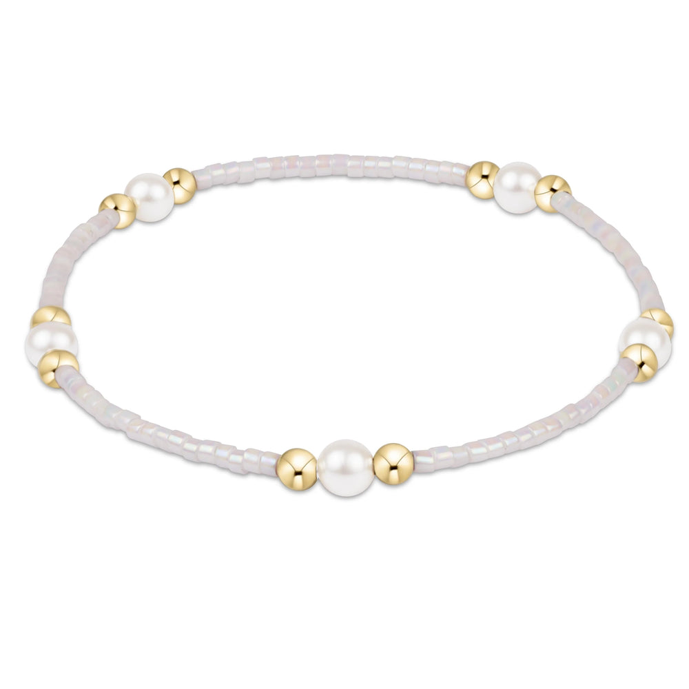 Enewton | Hope Purpose Pearl Bracelet - Silky White