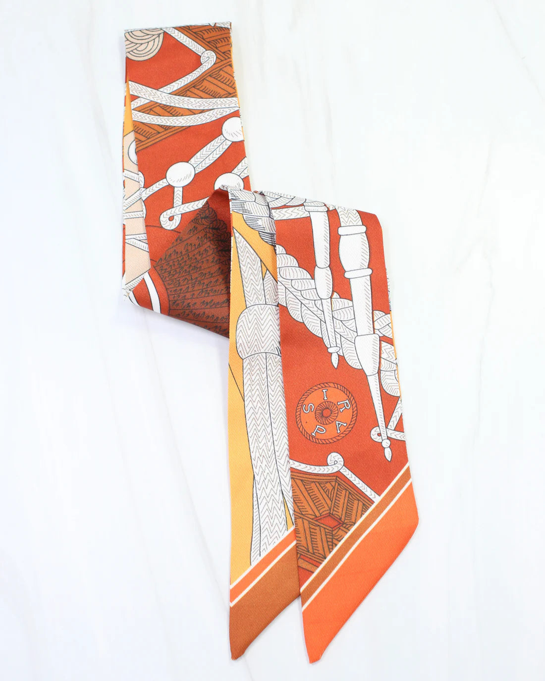 Caroline Hill | Della Reversible Skinny Scarf - Rust