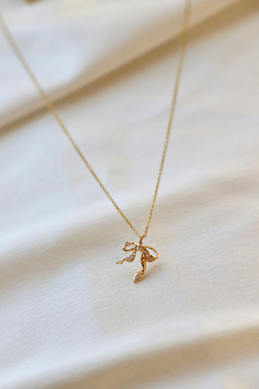 Katie Waltman | CZ BOW NECKLACE