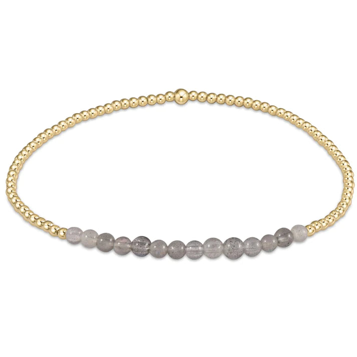 Enewton | Gold Bliss Gemstone 2mm Bead Bracelet - Labradorite