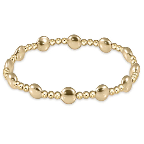 Enewton | Honesty Gold Sincerity Pattern 6mm Bead Bracelet - Gold