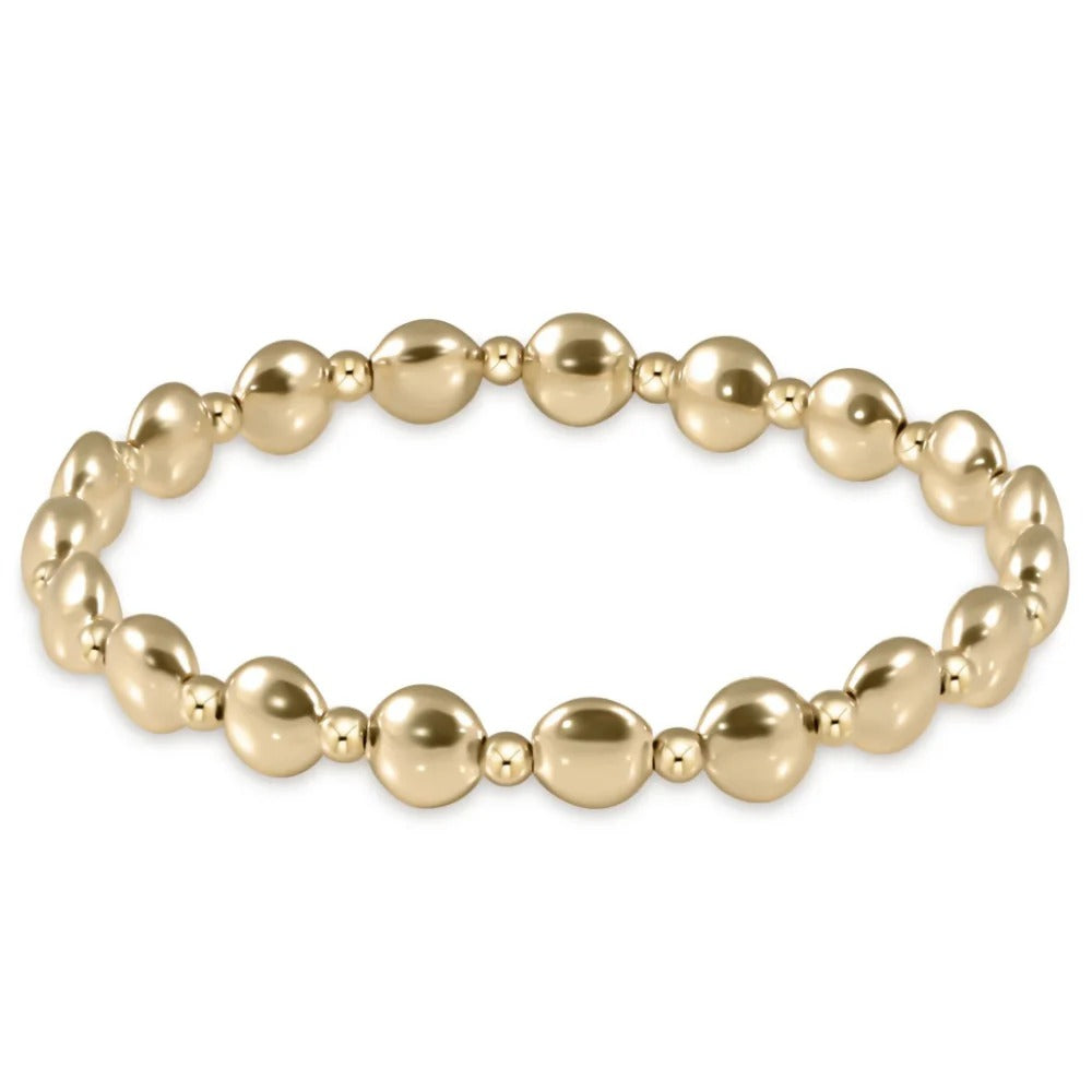 Enewton | Extends- Honesty Gold Grateful Pattern 6mm Bead Bracelet