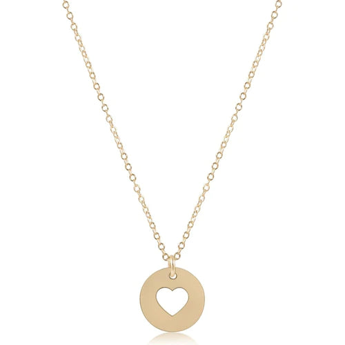 Enewton | 16" Necklace Gold - Love Gold Disc