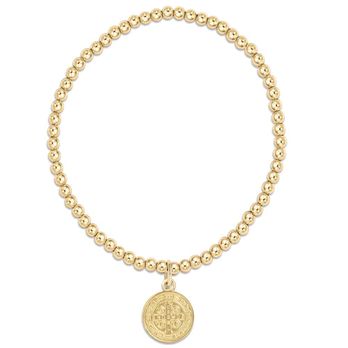 Enewton | Extends Classic Gold 3mm Bead Bracelet - Blessing Gold Disc