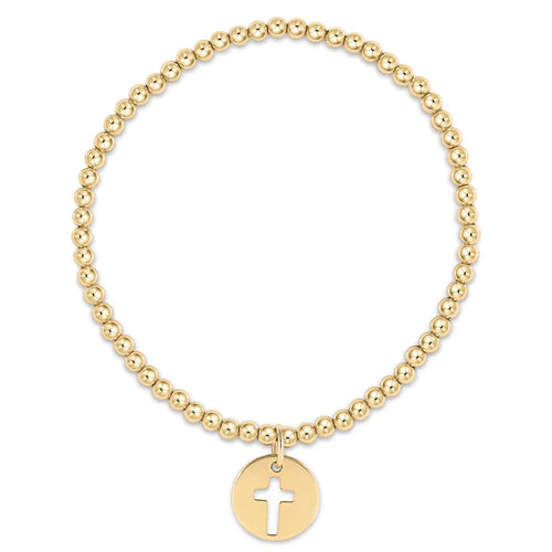 Enewton | Extends Classic Gold 3mm Bead Bracelet - Blessed Disc