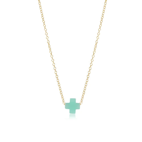 Enewton | 16" Necklace Gold - Signature Cross Mint