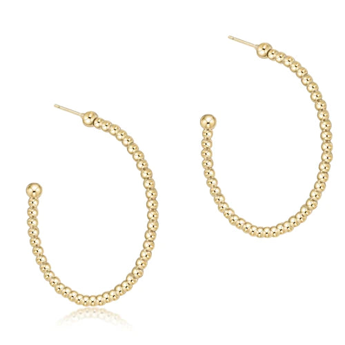 Enewton | Beaded Classic 1.25" Post Hoop - 2mm Gold