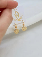 Katie Waltman | PETITE COIN HUGGIE EARRINGS