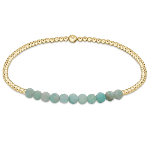 Enewton | Gold Bliss 2mm Bead Bracelet - Amazonite