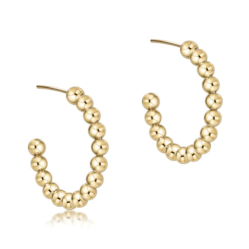 Enewton | Beaded Classic 1.25" Post Hoop - 4mm Gold