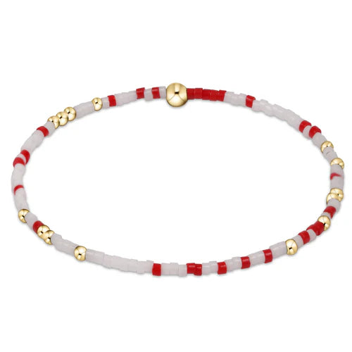 Enewton | Gameday Hope Unwritten Bracelet - Bright Red & White