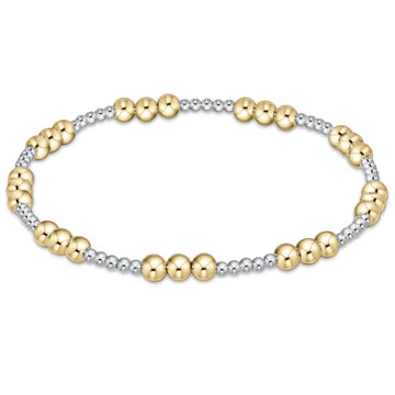 Enewton | Classic Joy Pattern 4mm Bead Bracelet - Mixed Metal