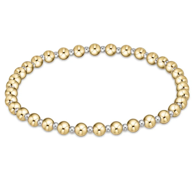 Enewton | Extends Classic Grateful Pattern 4mm Bead Bracelet - Mixed Metal
