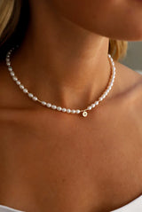 Katie Waltman | PEARL BEADED STAR MEDALLION NECKLACE