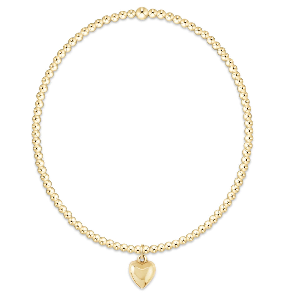 Enewton | Classic Gold 2mm Bracelet | Love Plush Small Gold Charm