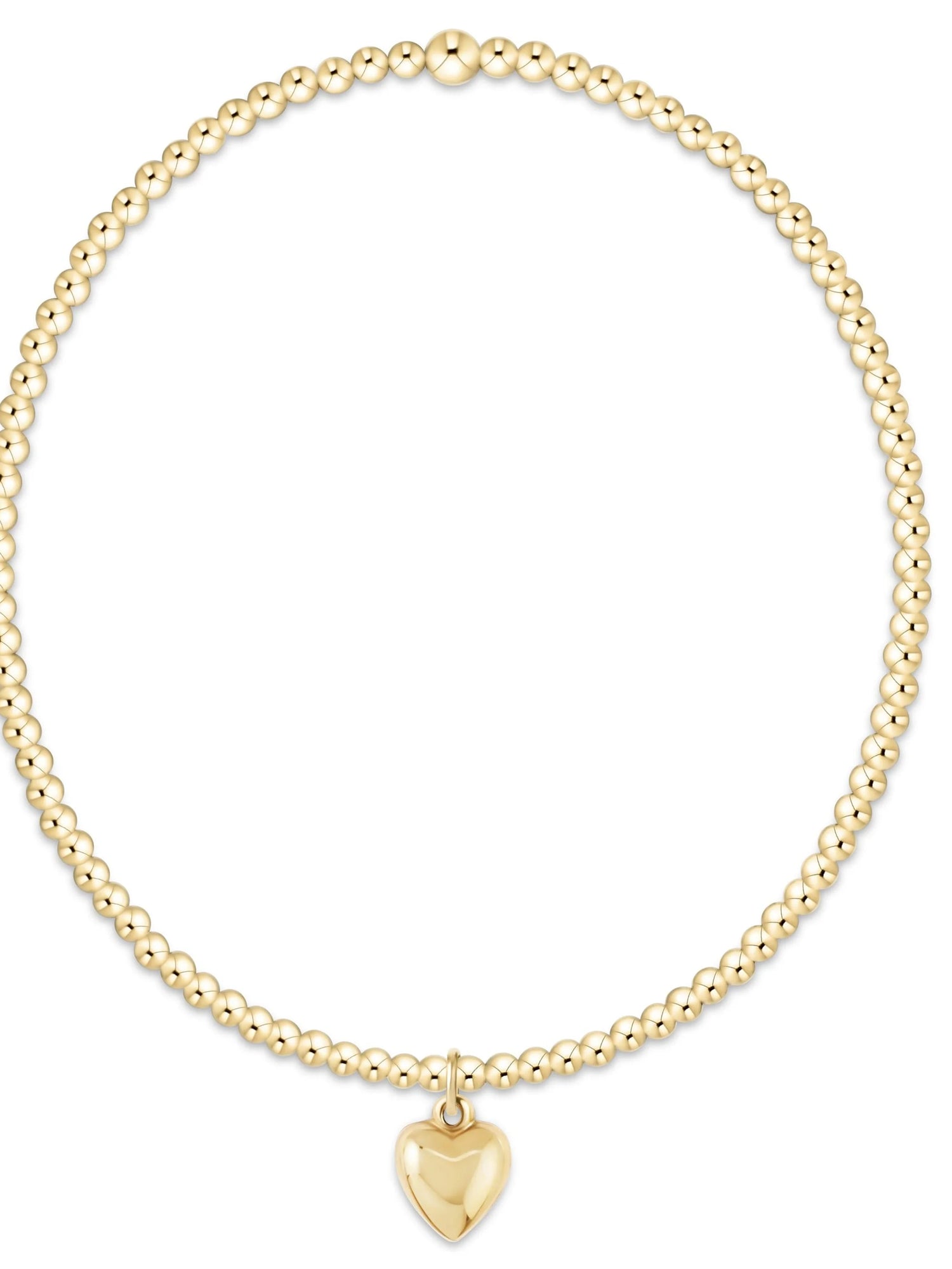 Enewton | Classic Gold 2mm Bracelet | Love Plush Small Gold Charm
