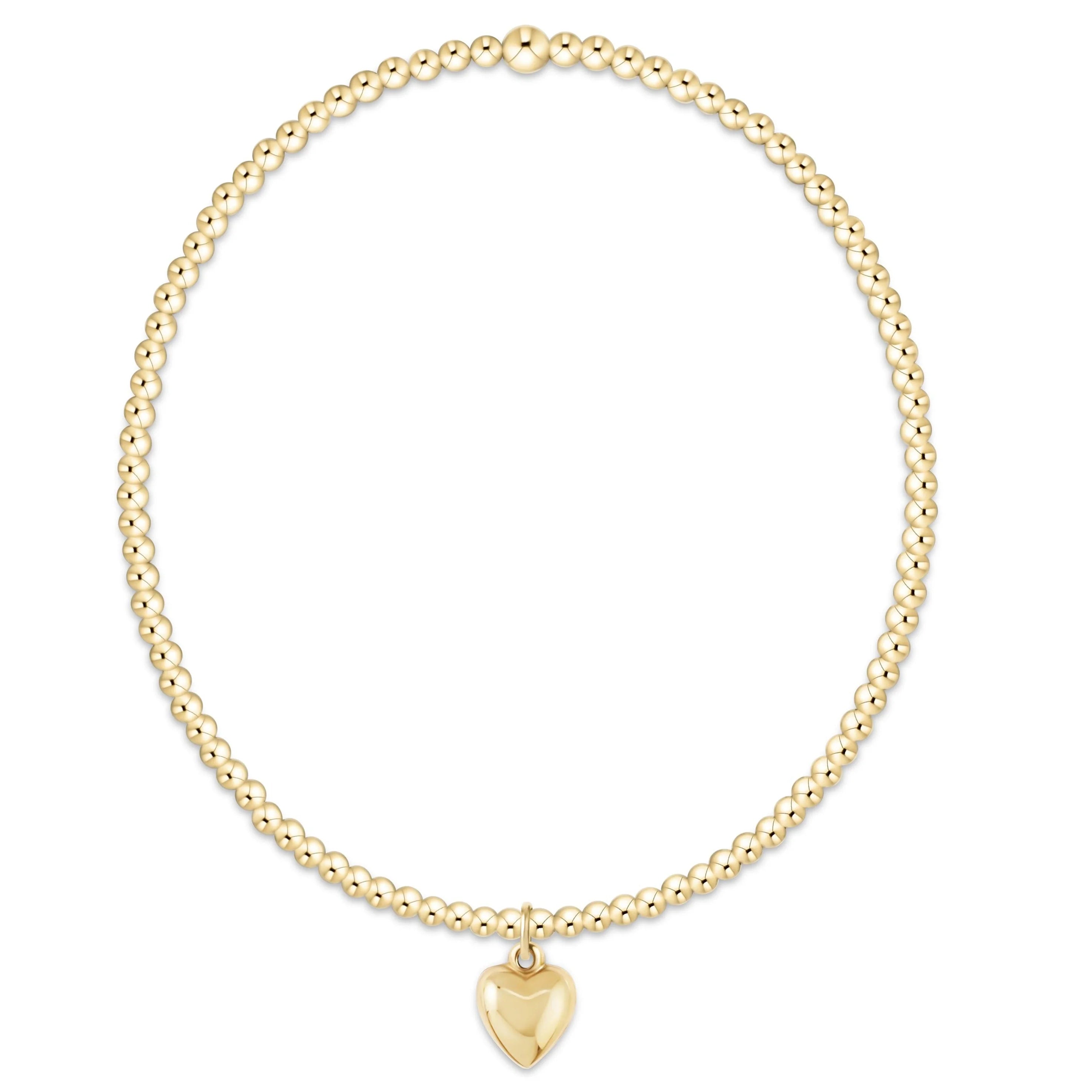 Enewton | Classic Gold 2mm Bracelet | Love Plush Small Gold Charm