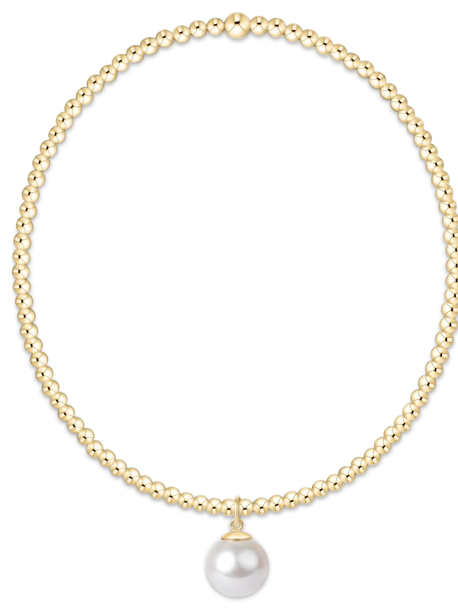 Enewton | Classic Gold 2mm Bracelet | Classic Pearl 8mm Charm