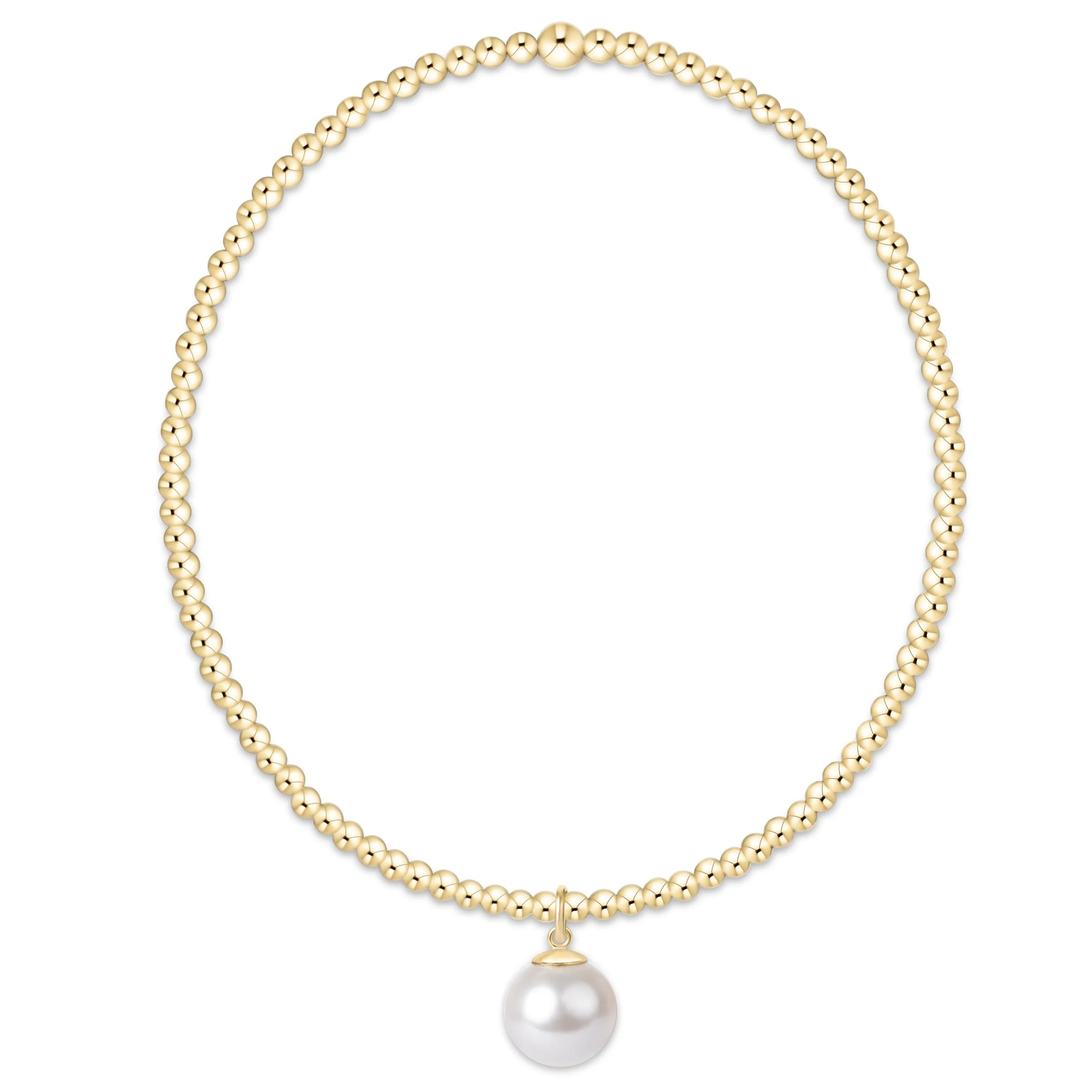 Enewton | Classic Gold 2mm Bracelet | Classic Pearl 8mm Charm