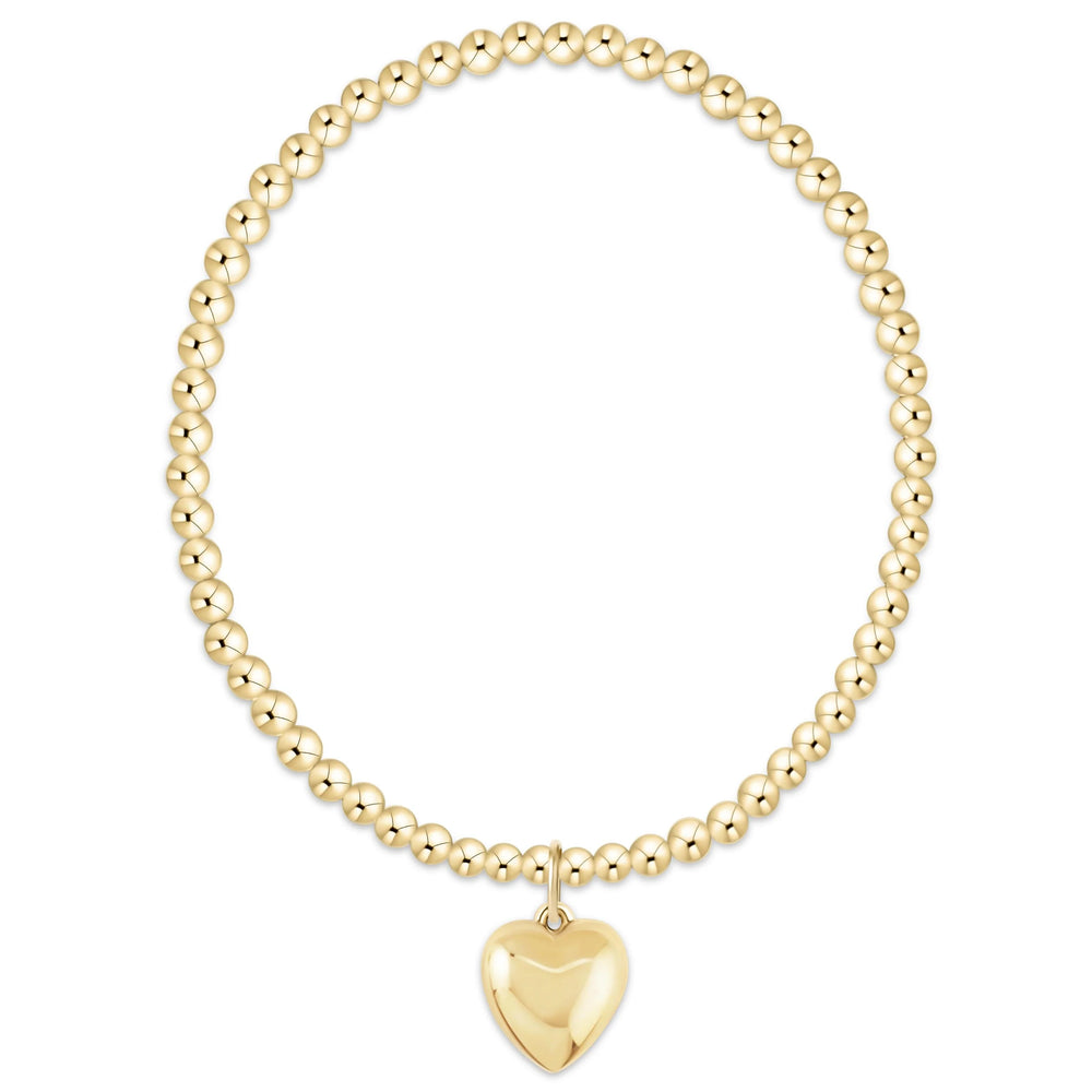 Enewton | Classic Gold 3mm Bracelet - Love Plush Gold Charm
