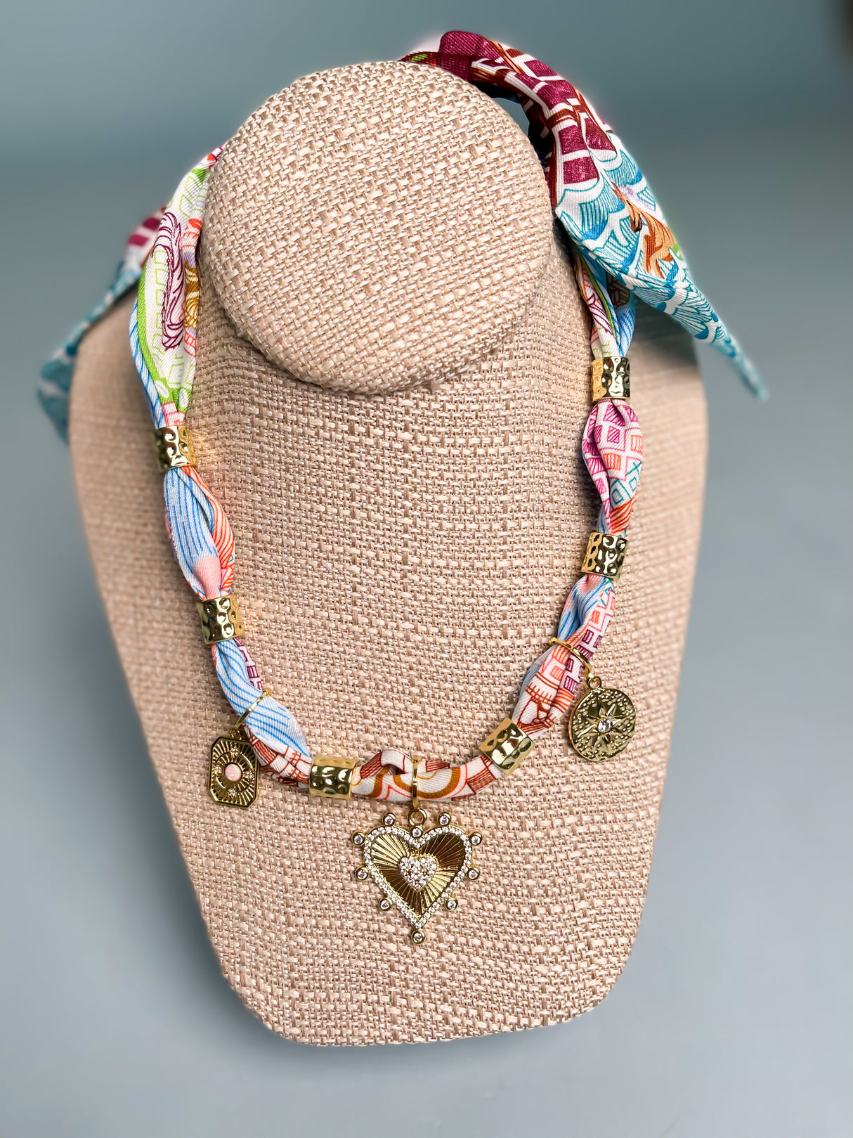 Gemelli | Thompson Scarf Necklace with Custom Multi Charms