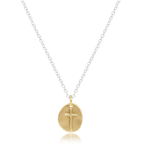 Enewton | 16" Necklace Sterling Mixed Metal - Inspire Small Gold Charm