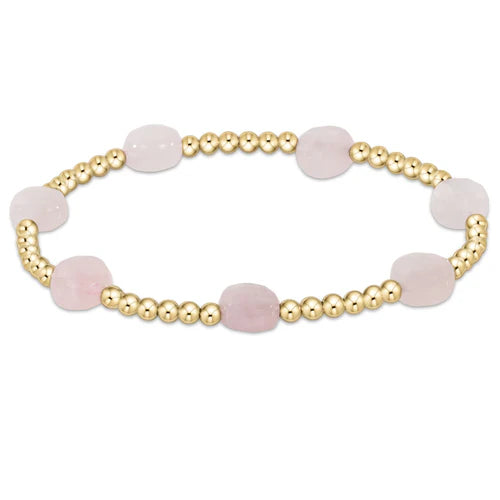 Enewton | Admire Gold 3mm Bead Bracelet - Pink Opal