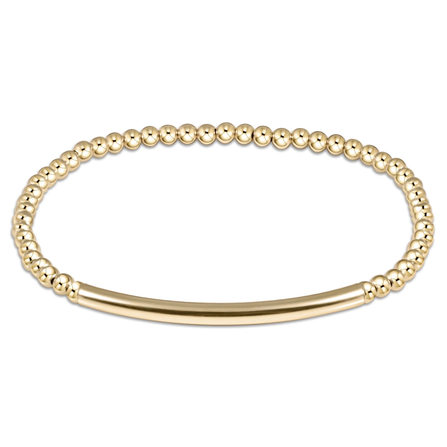 Load image into Gallery viewer, Classic Gold 3 mm Bead Bracelet- Bliss Bar Smooth
