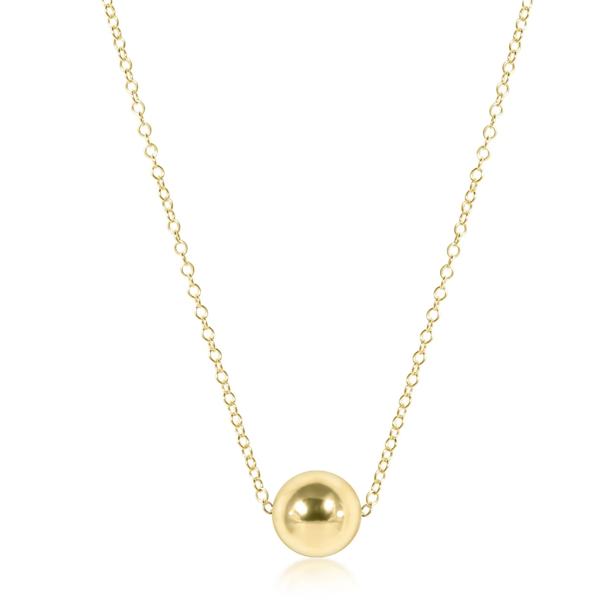 16" Necklace Gold - Classic 8mm Gold