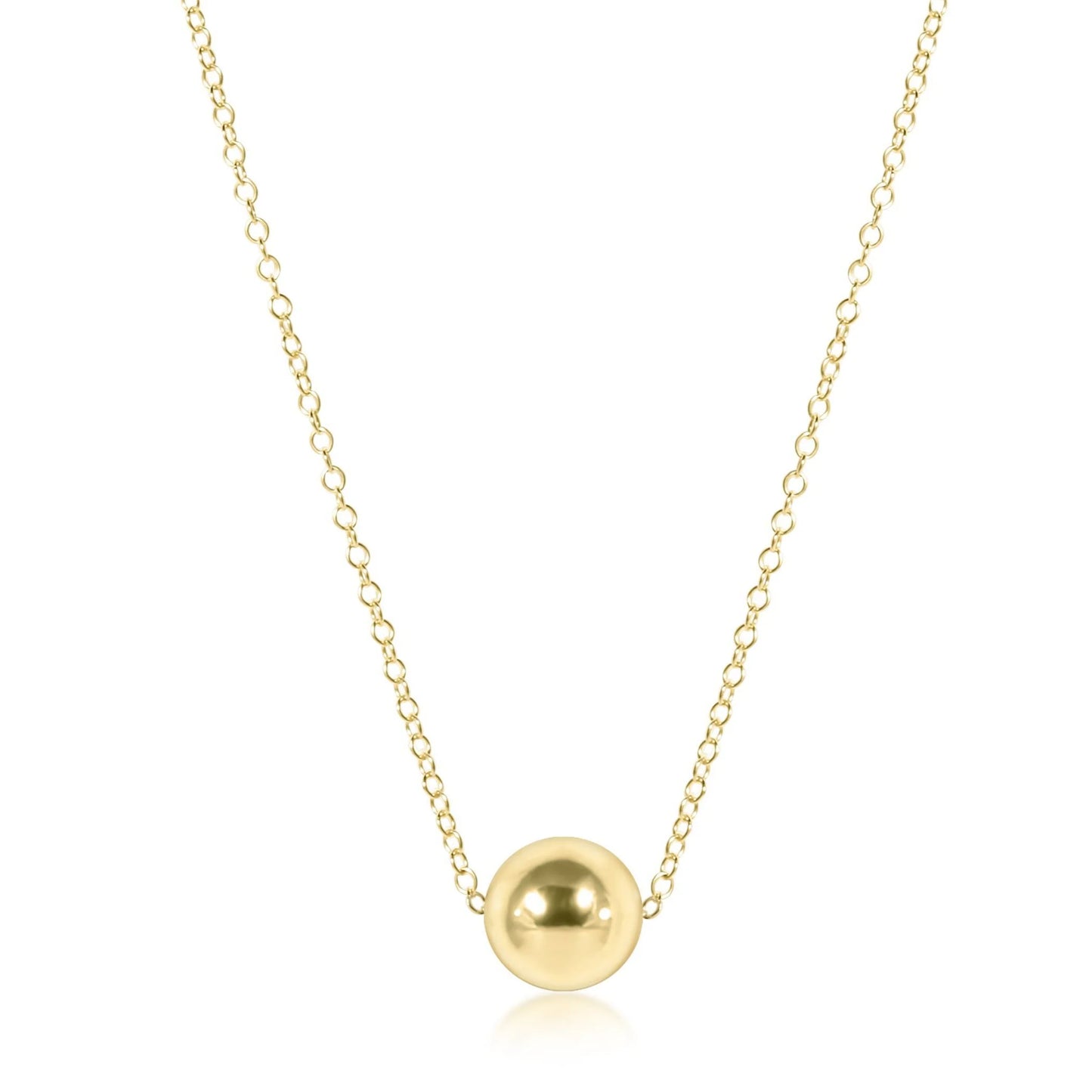 16" Necklace Gold - Classic 8mm Gold