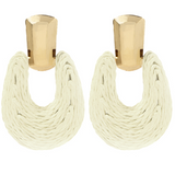 Wrapped Raffia Gradual Earrings