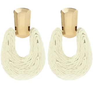 Wrapped Raffia Gradual Earrings