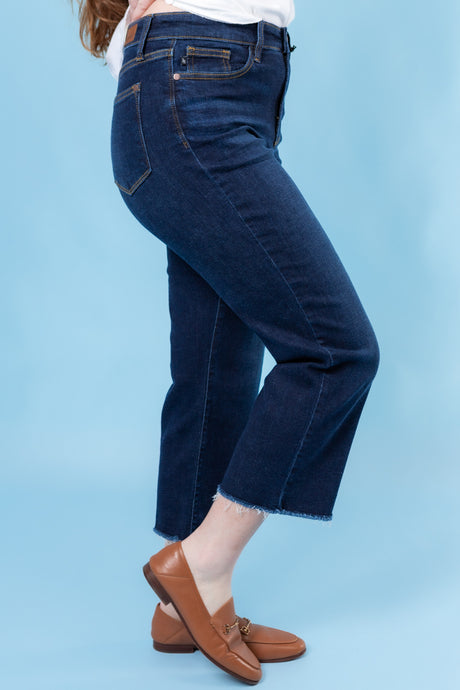 Judy Blue | High Waist Cropped Wide Leg Jeans (Final Sale)