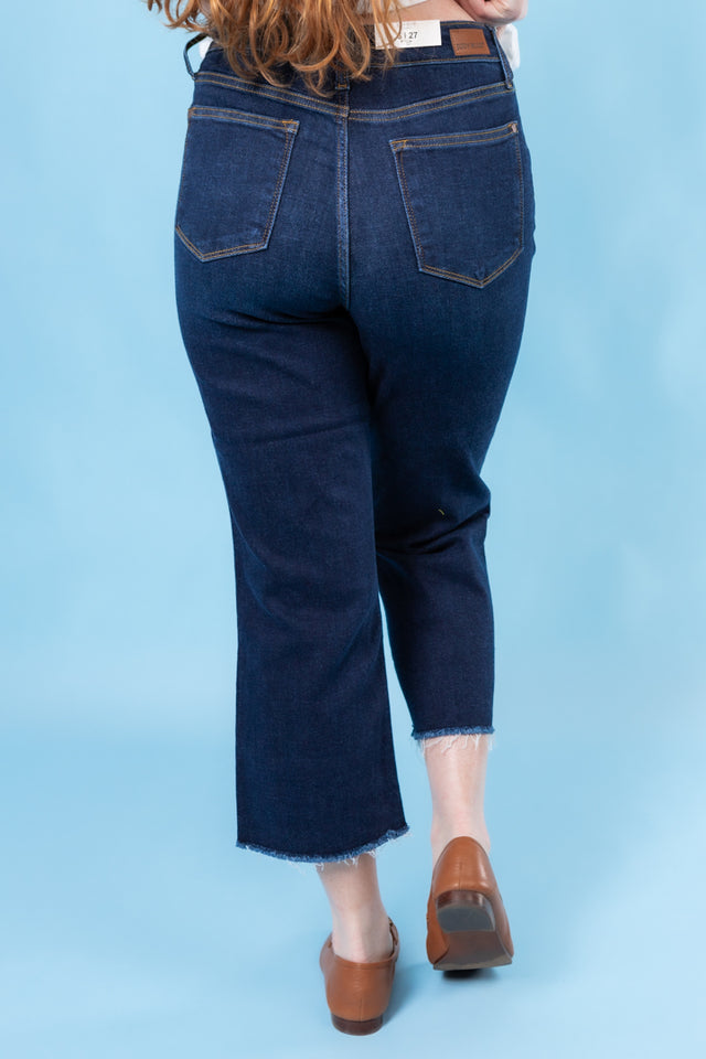 Judy Blue | High Waist Cropped Wide Leg Jeans (Final Sale)