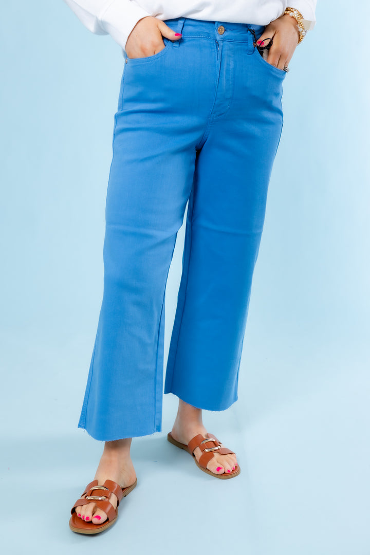 Judy Blue | Tummy Control Crop Wide Leg