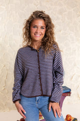Coralie Striped Knit Cardigan
