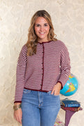 Coralie Striped Knit Cardigan
