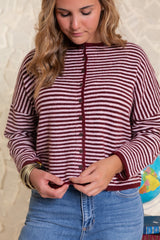 Coralie Striped Knit Cardigan