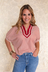 Savannah Stripe Tunic Top