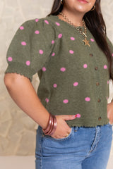 Rosalie Dot Knit Cardigan