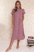 Camellia Check Midi Dress