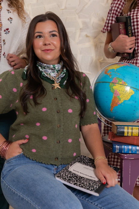 Rosalie Dot Knit Cardigan