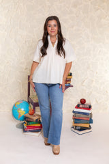 Charlotte Pleated Collar Blouse