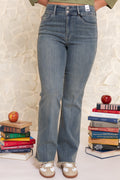 Judy Blue | Daisy Bootcut Denim Jeans with Double Button Vintage Grey Cast