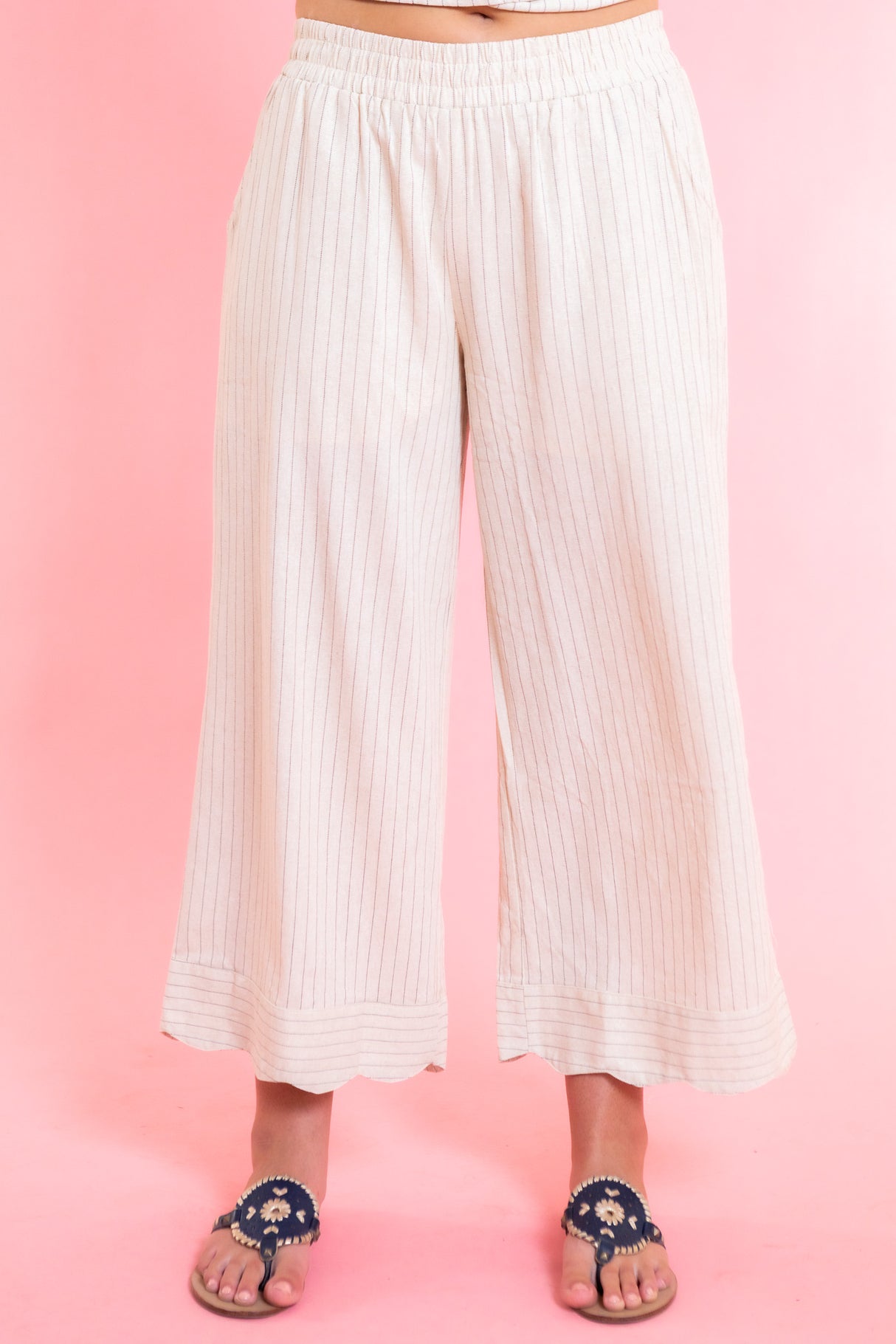 Coastal Charm Oatmeal Pants