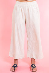 Coastal Charm Oatmeal Pants