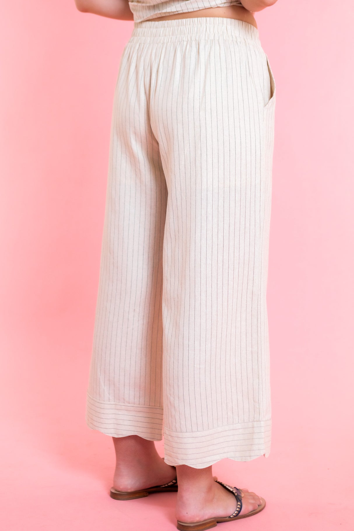 Coastal Charm Oatmeal Pants