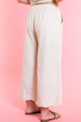 Coastal Charm Oatmeal Pants